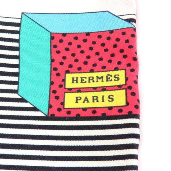 Auth HERMES Twilly Ribbon Scarf Multicolor Silk - h29883f - Picture 12 of 14